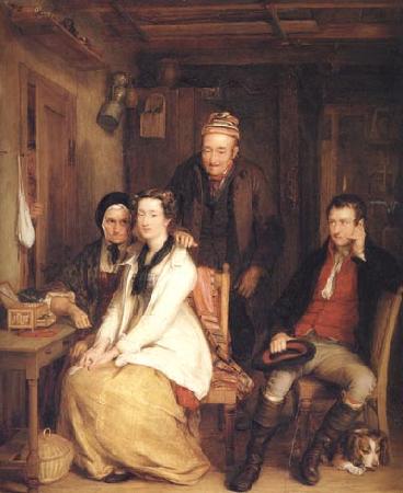 Sir David Wilkie The Refusal from Burns's Song of 'Duncan Gray' oil painting picture